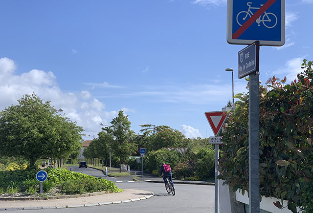 Fin de piste cyclable à Rezé