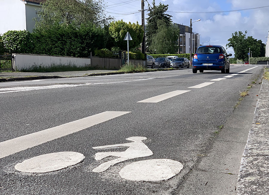 Piste cyclable à Rezé